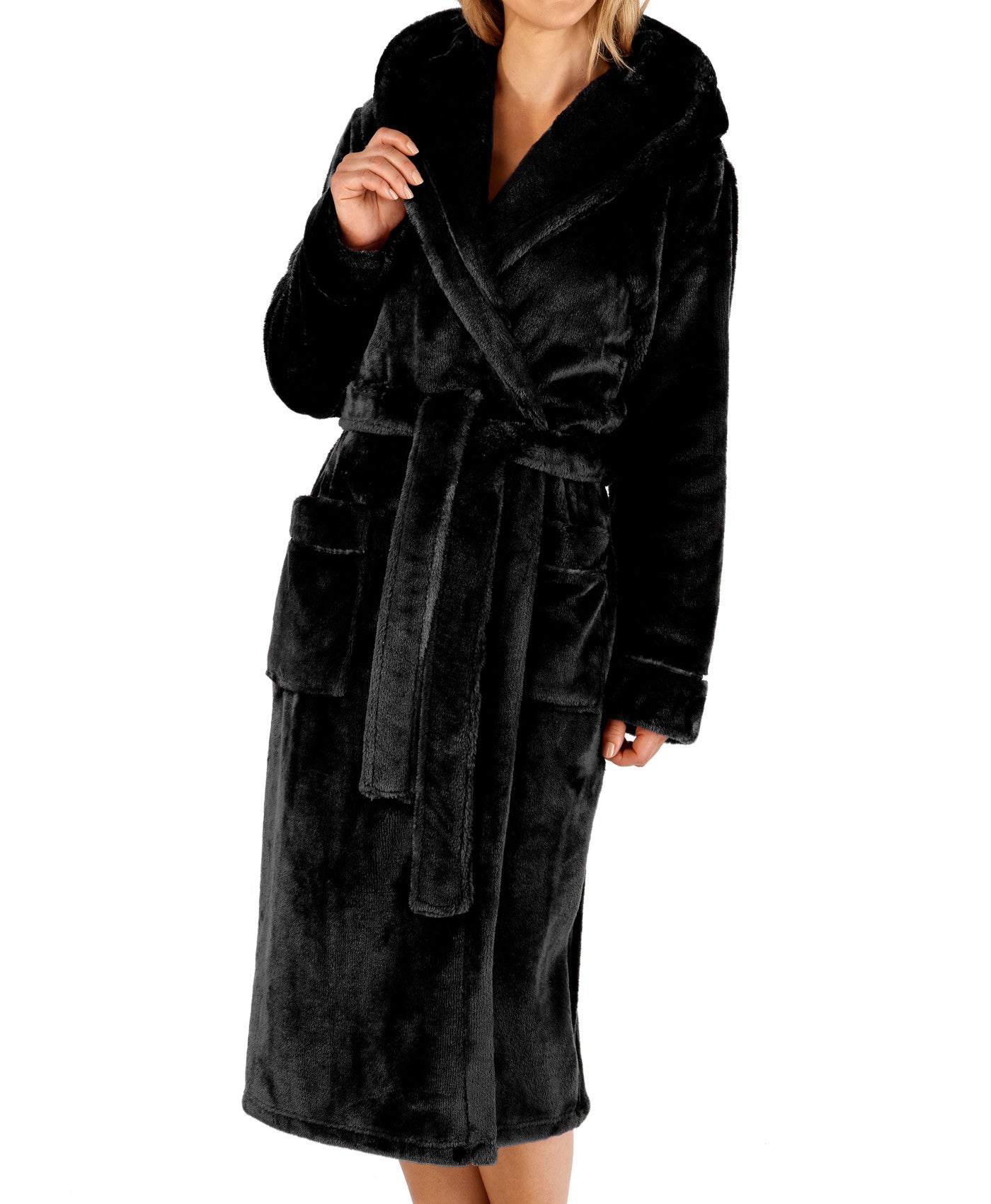 Ladies Slenderella Luxury Fleece Hooded Dressing Gown (6 Colours) Classic Home Store Ladies Slenderella Luxury Fleece Hooded Dressing Gown (6 Colours) Classic Home Store