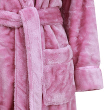 Load image into Gallery viewer, Ladies Slenderella Luxury Fleece Hooded Dressing Gown (6 Colours)