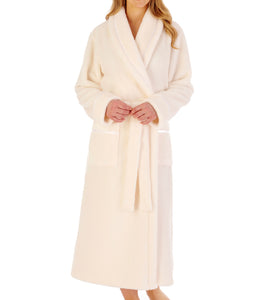 Slenderella Luxury Flannel Fleece Shawl Collar Dressing Gown (5 Colours)