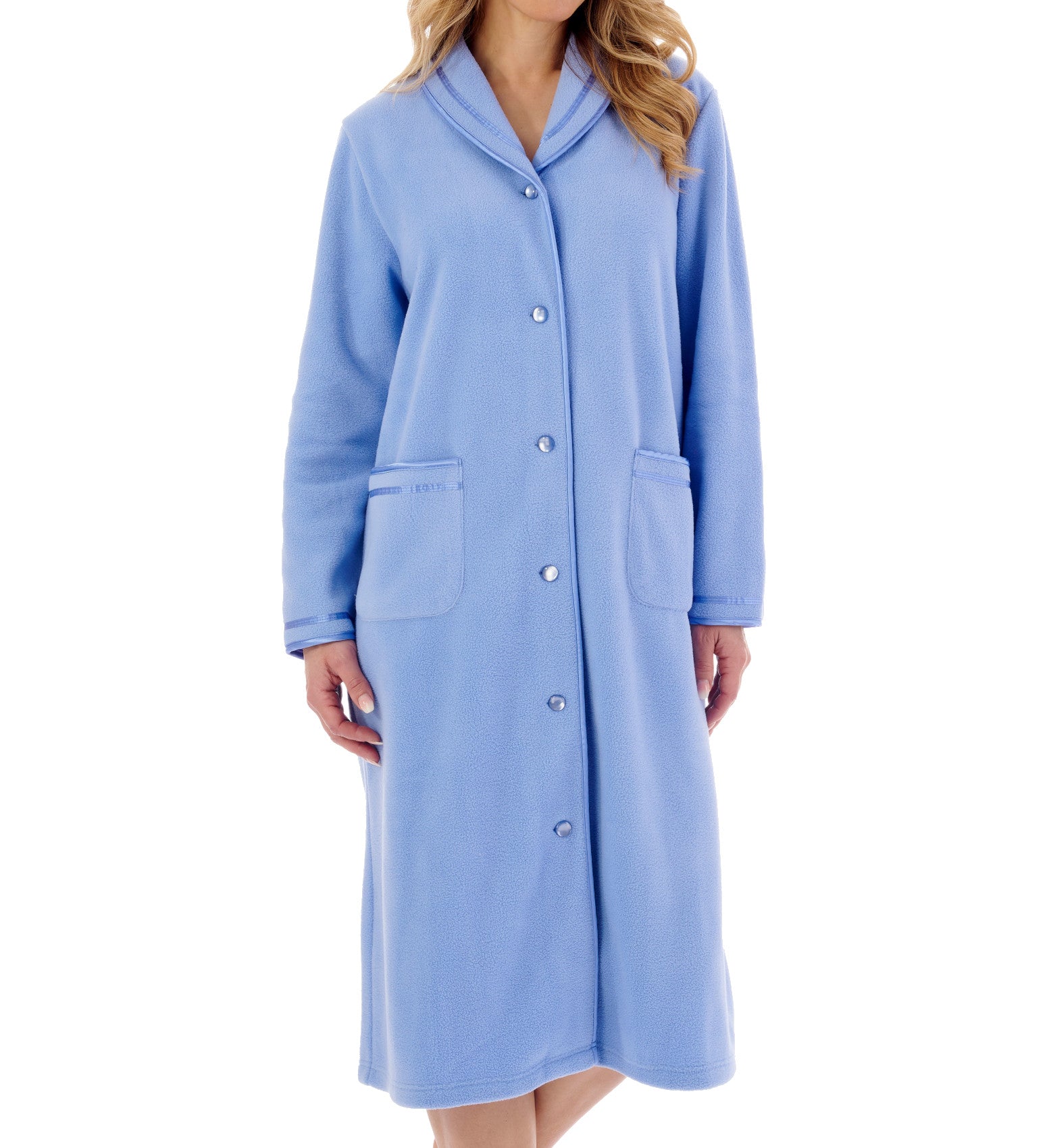 dressing gowns with buttons ladies Housecoat Zip Front Long Dressing Gowns Ladies Reversible Zip Front Quilted Robe Blue Block Print Winter Kimono