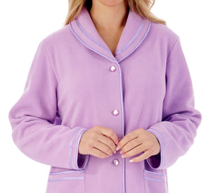 Slenderella Anti Pill Polar Fleece Button Up Dressing Gown (3 Colours)