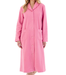 Slenderella Anti Pill Polar Fleece Button Up Dressing Gown (3 Colours)