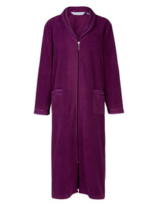 Slenderella Anti Pill Polar Fleece Zip Up Dressing Gown (4 Colours)