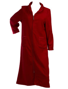 Slenderella Anti Pill Polar Fleece Zip Up Dressing Gown (4 Colours)