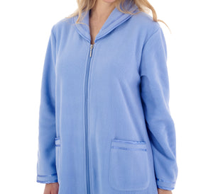 Slenderella Anti Pill Polar Fleece Zip Up Dressing Gown (4 Colours)