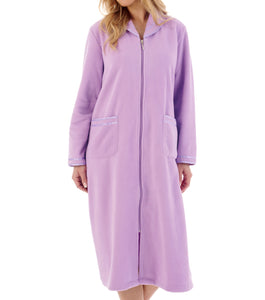 Slenderella Anti Pill Polar Fleece Zip Up Dressing Gown (4 Colours)