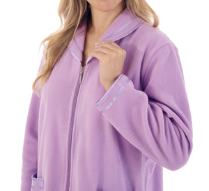 Slenderella Anti Pill Polar Fleece Zip Up Dressing Gown (4 Colours)