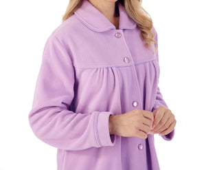 Slenderella Anti Pill Button Up Peter Pan Collar Dressing Gown (3 Colours)