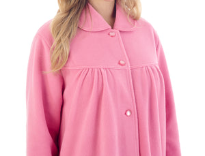 Slenderella Anti Pill Button Up Peter Pan Collar Dressing Gown (3 Colours)