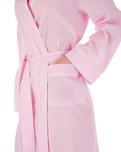 Load image into Gallery viewer, Slenderella Ladies Cotton Dobby Dot Long Dressing Gown Pink - 10/12