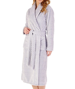 Slenderella Ladies Chevron Fleece Wrap Dressing Gown (3 Colours)