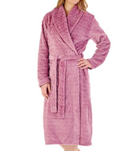Load image into Gallery viewer, Slenderella Ladies Chevron Fleece Wrap Dressing Gown (3 Colours)