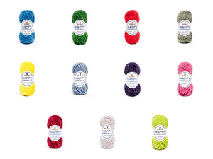 Happy Chenille Amigurumi Variety Pack 11 Colours x 15g Balls