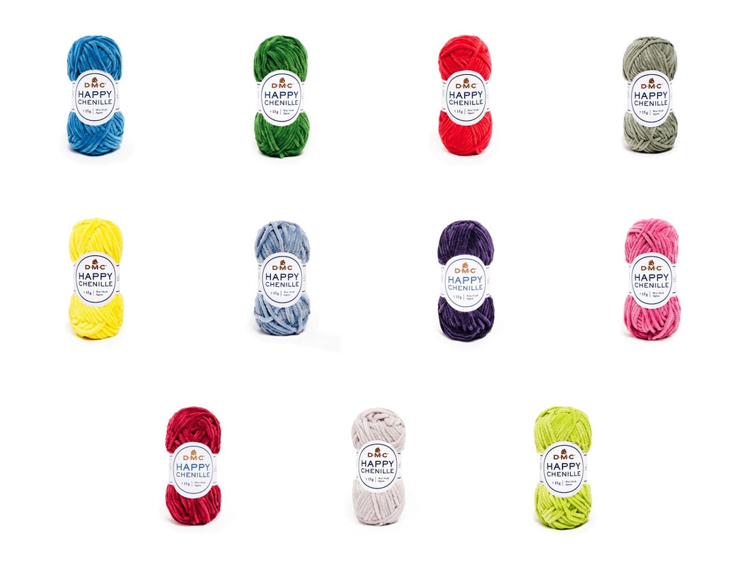 Happy Chenille Amigurumi Variety Pack 11 Colours x 15g Balls