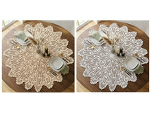 Load image into Gallery viewer, Crochet Lace Tablecloth 91cm Round 100% Cotton Traditional Table Topper (White or Natural)