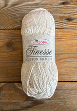 Load image into Gallery viewer, King Cole Finesse Cotton Silk DK Yarn  Pack of 3 (White)