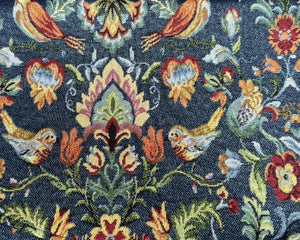 Flowers and Birds Round Arm Caps or Chair Backs (Various Colours)