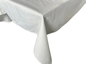 White Rectangle Cotton Linen Tablecloth 70” x 55”