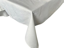 Load image into Gallery viewer, White Rectangle Cotton Linen Tablecloth 70” x 55”