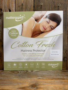 Cotton Fresh Fitted Bed Mattress Protector (Various Sizes)