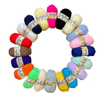 Load image into Gallery viewer, King Cole Dolly Mix DK Craft Toy Making Knitting Yarn 20 Colours x 25g Ball Pack
