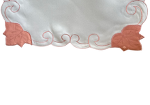 Load image into Gallery viewer, Single Chair Back with Embroidered Pink Leaf Design