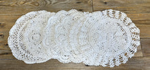 Load image into Gallery viewer, White Assorted Round Crochet Doilies - Pack of 6 (10")