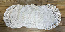 Load image into Gallery viewer, White Assorted Round Crochet Doilies - Pack of 6 (10")