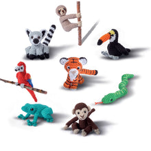Load image into Gallery viewer, King Cole Itsy Bitsy Crochet Pattern Book A Day in the Jungle by Jenny Davey
