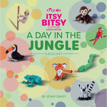 Load image into Gallery viewer, King Cole Itsy Bitsy Crochet Pattern Book A Day in the Jungle by Jenny Davey