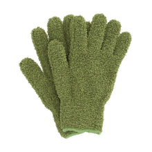 Load image into Gallery viewer, Pair of Green Microfibre Plant Duster Gloves