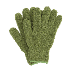 Pair of Green Microfibre Plant Duster Gloves