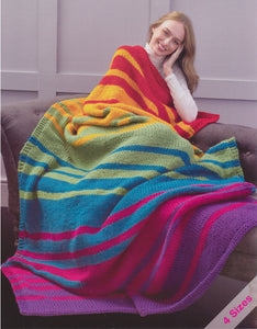 James Brett Super Chunky Knitting Pattern - Throws (JB843)