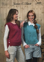 Load image into Gallery viewer, James Brett Knitting Pattern Ladies Slipover Vests (JB891)
