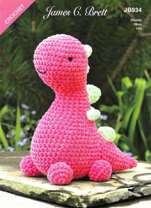 James Brett Chunky Crochet Pattern – Barney Brettosaurus Dinosaur Toy JB934
