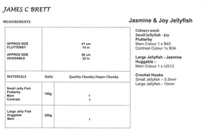 James Brett Chunky Crochet Pattern – Jasmine & Joy Jellyfish Toy JB938