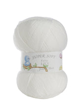 Load image into Gallery viewer, James Brett Baby 3 Ply Super Soft Yarn 100% Acrylic Knitting Wool White 100g