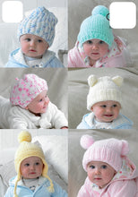Load image into Gallery viewer, King Cole Chunky Knitting Pattern – Babies Hats 3391