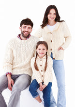 Load image into Gallery viewer, King Cole Aran Knitting Pattern - Family Cable Knit Cardigans &amp; Sweater (3019)