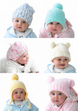 Load image into Gallery viewer, King Cole Chunky Knitting Pattern – Babies Hats 3391