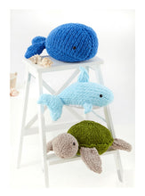 Load image into Gallery viewer, King Cole 9215 Knitting Pattern Large Whale, Shark &amp; Turtle Toys