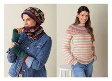 Load image into Gallery viewer, King Cole DK Knitting Pattern Womens ‘Knit in the Round’ Fair Isle Sweater 6149