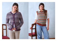 Load image into Gallery viewer, King Cole Double Knitting Pattern Ladies Cardigan &amp; Tank Top 6341