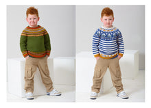 Load image into Gallery viewer, King Cole Double Knitting Pattern Boys Fairisle Sweaters 6346
