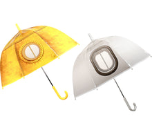Load image into Gallery viewer, Fallen Fruits Kids Umbrella with Transparent Spy Hole (Airplane or Submarine)