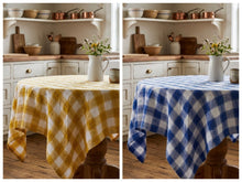 Load image into Gallery viewer, Kitchen Trends Seersucker Check 70” Round Tablecloth (2 Colours)