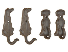 Load image into Gallery viewer, Cast Iron Dog Tail Hooks (Set of 2 or 4)