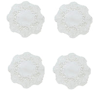 Load image into Gallery viewer, Pack of 4 Embroidered Floral Doilies Cream or White (3 Sizes)