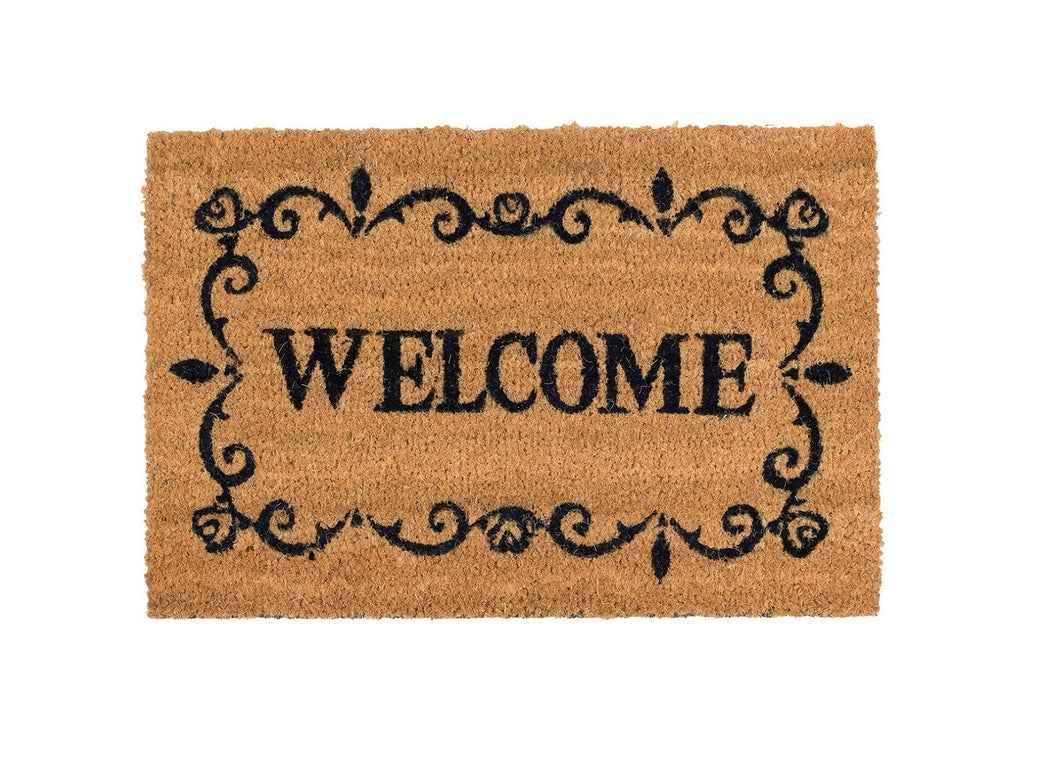 PVC Backed Coir Welcome Message Mat 60cm x 40cm (3 Designs)