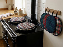 Load image into Gallery viewer, Made To Order Tartan AGA Hob Covers with Cotton Base 13.5" (4 Styles)